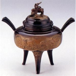 香炉 香立て｜ 新特大花鳥 ｜瑞峰作 銅製 化粧箱入【高岡銅器 置物