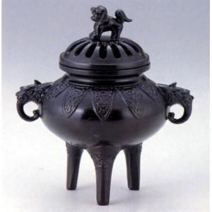 ★美品 高岡銅器 瑞峰作 新特大 花鳥 高級銅製香炉工芸作家造 送料込み 香炉 香立て｜ 新特大花鳥 ｜瑞峰作 銅製 化粧箱入【高岡銅器 置物