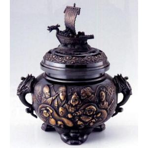 香炉 香立て｜ 新特大花鳥 ｜瑞峰作 銅製 化粧箱入【高岡銅器 置物