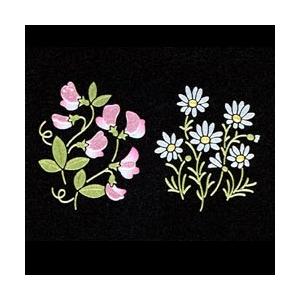 メール便発送可｜金沢□金蒔絵シール□花柄A豆の花とマーガレット
