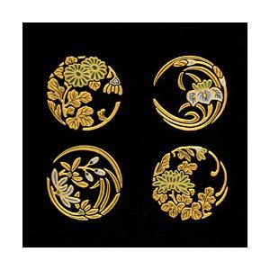 メール便発送可｜金沢□金蒔絵シール□一寸花丸（A) : 和楽雑貨 - 通販