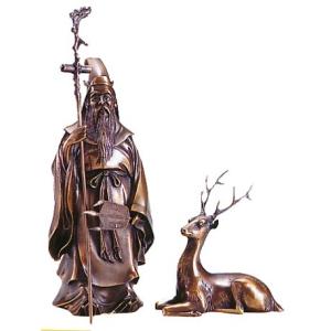 置物 七福神｜ 吉祥 七福神 ガラスケース付 ｜牧田秀雲作 合金製 化粧