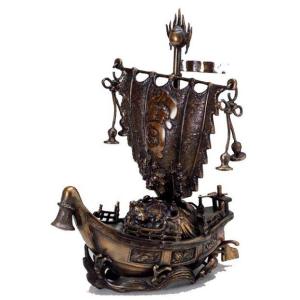 縁起物 置物｜ 吉祥 開運達磨 超特大 ｜瑞峰作｜鋳鉄製【高岡銅器 置物