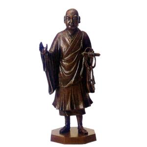 置物 偉人｜ 2尺 弘法大師像 ｜青銅(ブロンズ)製 【高岡銅器】 : 和楽