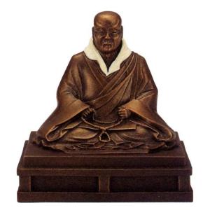 置物 偉人｜ 親鸞聖人像 青銅色 ｜合金製 紙箱入り【高岡銅器】 : 和楽