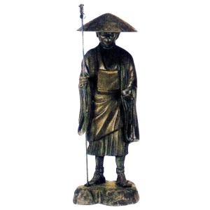 置物 偉人｜ 親鸞聖人像 青銅色 ｜合金製 紙箱入り【高岡銅器】 : 和楽