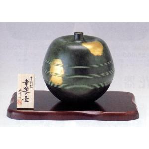 花器 花瓶｜花器 達磨型(桐鳳凰)｜坂田七太郎作 青銅(ブロンズ)製 紙箱