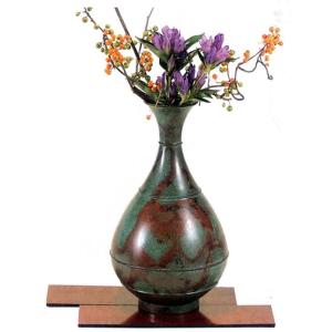 高岡銅器 銅製花瓶 玉宝形（エメラルドグリーン） 美術工芸品 記念品