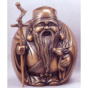 仏像 七福神｜ 鹿寿老人 ｜蝋型青銅（ブロンズ）製 桐箱入り【高岡銅器