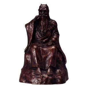 仏像 七福神｜ 鹿寿老人 ｜蝋型青銅（ブロンズ）製 桐箱入り【高岡銅器