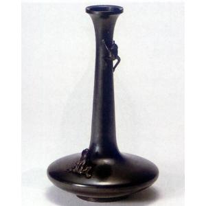 花器 花瓶｜ 鶴首6号 青銅色 ｜銅製【高岡銅器 置物】175d74-01