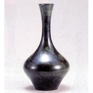 受注生産 薩摩焼 十五代沈壽官作(ちんじゅかん)白薩摩九寸花瓶 本金秋