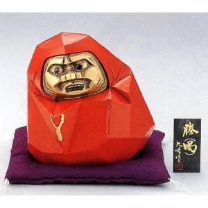 縁起物　置物　開運ダルマ　瑞峰作　青銅　ブロンズ製　高岡銅器 開運ダルマ｜瑞峰作 青銅(ブロンズ）製 紙箱入 花台・布団付