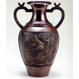 花器 薄端｜ 尺1富士山水 ｜剛信作 銅製 紙箱入り【高岡銅器】d94-03