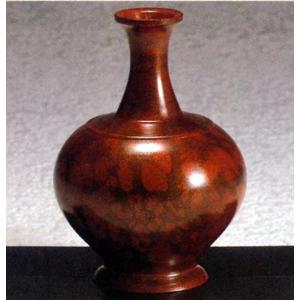 花器 薄端｜ 尺1富士山水 ｜剛信作 銅製 紙箱入り【高岡銅器】d94-03