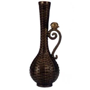 花器 薄端｜ 尺1富士山水 ｜剛信作 銅製 紙箱入り【高岡銅器】d94-03