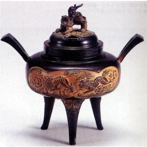 香炉｜ 香立て｜香炉 唐獅子｜村田宏作 合金製 紙箱入｜高岡銅器