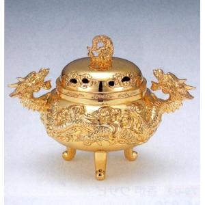 香炉 香立て｜ 新特大花鳥 ｜瑞峰作 銅製 化粧箱入【高岡銅器 置物