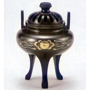香炉 香立て｜ 六角唐子 ｜善祐作 銅製 桐箱入【高岡銅器 置物】175d55