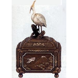 香炉 香立て｜ 新特大花鳥 ｜瑞峰作 銅製 化粧箱入【高岡銅器 置物