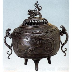 香炉 香立て｜ 宝船七福神香炉 ｜青銅（ブロンズ）製 【高岡銅器 置物