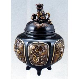 香炉 香立て｜ 新特大花鳥 ｜瑞峰作 銅製 化粧箱入【高岡銅器 置物