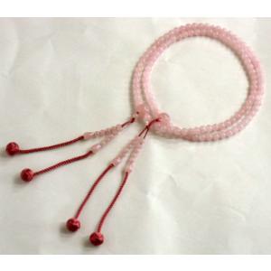 真言宗　念珠　本連 真言宗】本式数珠 本蓮数珠 数珠 念珠水晶 梵天房 (女性用/尺1