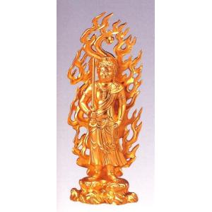 仏像｜ 不動明王座像 ｜仏師彫刻家 長田晴鳳作｜青銅（ブロンズ）製 桐