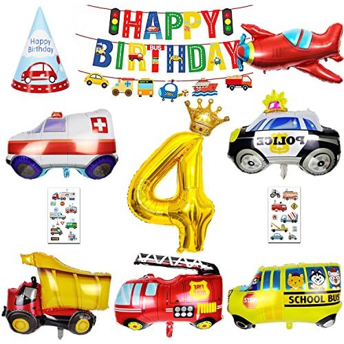 誕生日 飾り付け 男の子、大きな 車 バルーン 誕生日バルーン 4歳 男の子 誕生日