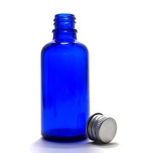 アロマ遮光瓶 50mL コバルト【アルミキャップ】の詳細画像1