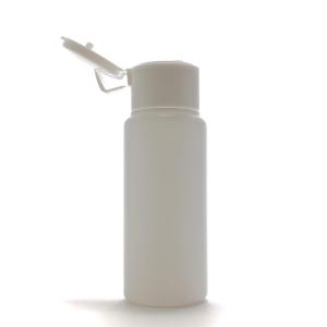 プラスチック容器 50mL PE ストレートボトル ホワイト【ヒンジキャップ：ホワイト】｜warmeburo