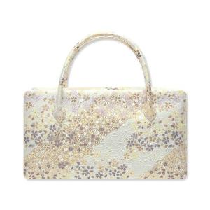 西陣織金襴オリジナル和装バッグ「総柄 利休バック」me62