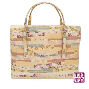 西陣織金襴オリジナル和装バッグ「横長被せ」mj131｜wasai-kobo