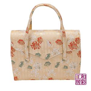 西陣織金襴オリジナル和装バッグ「横長被せ」mj-196｜wasai-kobo