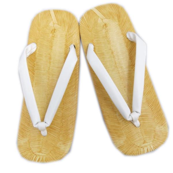 雪駄 メンズ 男性 牛革底 黄畳台白鼻緒 日本製 3Ｌ 28.5cm 4Ｌ 30cm 大きいサイズ ...