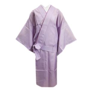 二部式 着物 洗える 駒絽 夏用 薄紫 Ｍ Ｌ 無地 ユニフォーム