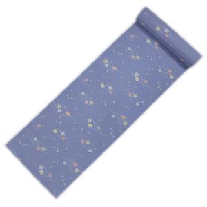 着物 反物 未仕立て 洗える 小紋 きもの 女性用 渋ブルー地桜つゆしば