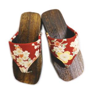 下駄 サンダル 子供用 キッズ 女の子 焼桐茶台...の商品画像
