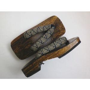 下駄 子供用 キッズ 男の子 焼桐茶台 青海波...の詳細画像1
