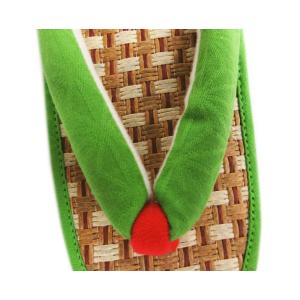草履 ぞうり 子供用 キッズ 男の子 茶台黄緑...の詳細画像2