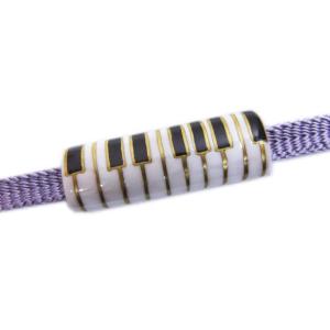 帯留め 帯止め 京焼 筒型オフホワイト台鍵盤 日本製