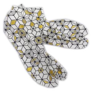 足袋 柄 メンズ 男物 男性 4枚こはぜ 25〜28cm 日本製 白色地金彩麻の葉