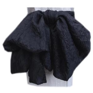 兵児帯 へこ帯 メンズ 男性 ふわクシュ 黒色 浴衣 着物