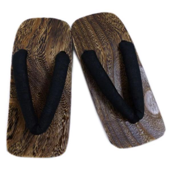 下駄 メンズ 男性 焼桐茶台 しじら織 黒鼻緒 Ｍ 26ｃｍ Ｌ 27ｃｍ 浴衣 ゆかた 甚平 着物...