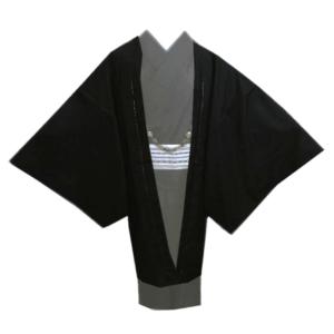 居内商店　ベルベット羽織　ブラック　訳あり 羽織 はおり コート メンズ 男性 ベルベット 黒色 M L LL 和装
