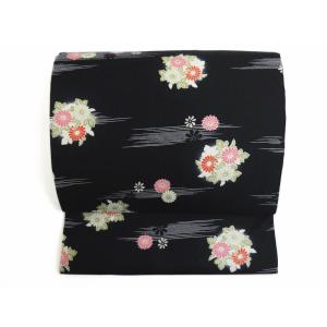 軽装帯 作り帯 付け帯 着物 簡単 お太鼓結び 黒色地 古典花珠