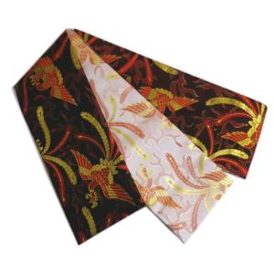 角帯 リバーシブル 小袋 メンズ 男性 日本製 四神 黒赤地金糸鳳凰