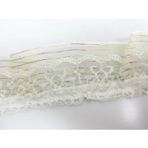 前板 帯板 長尺 レース付金ラメライン 白 浴...の詳細画像2