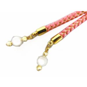 飾り紐 かざりひも 長尺 ピンク金パール玉 振...の詳細画像1