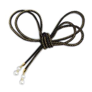 飾り紐 かざりひも 長尺 黒色金パール玉 日本製 振袖 成人式 着物 浴衣